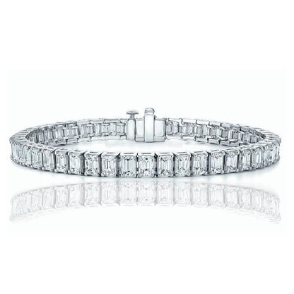 Emerald Cut Tennis Bracelet Made with Swarovski Elements DailySale