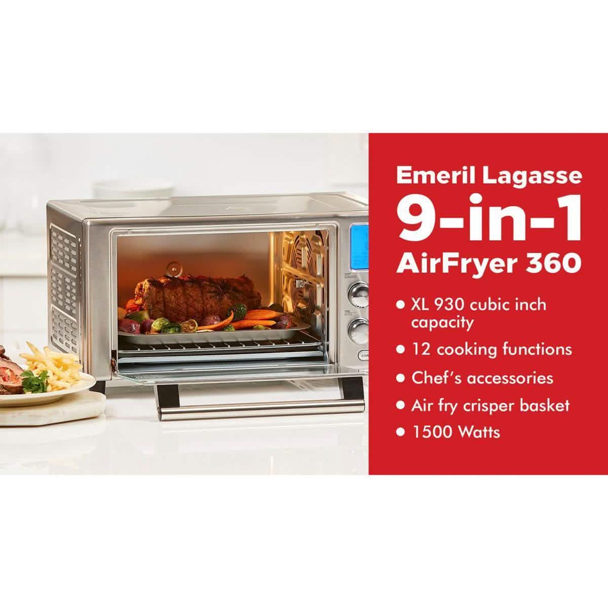 Emeril Lagasse Power Air Fryer Oven 360 with Accessories (Refurbished) DailySale