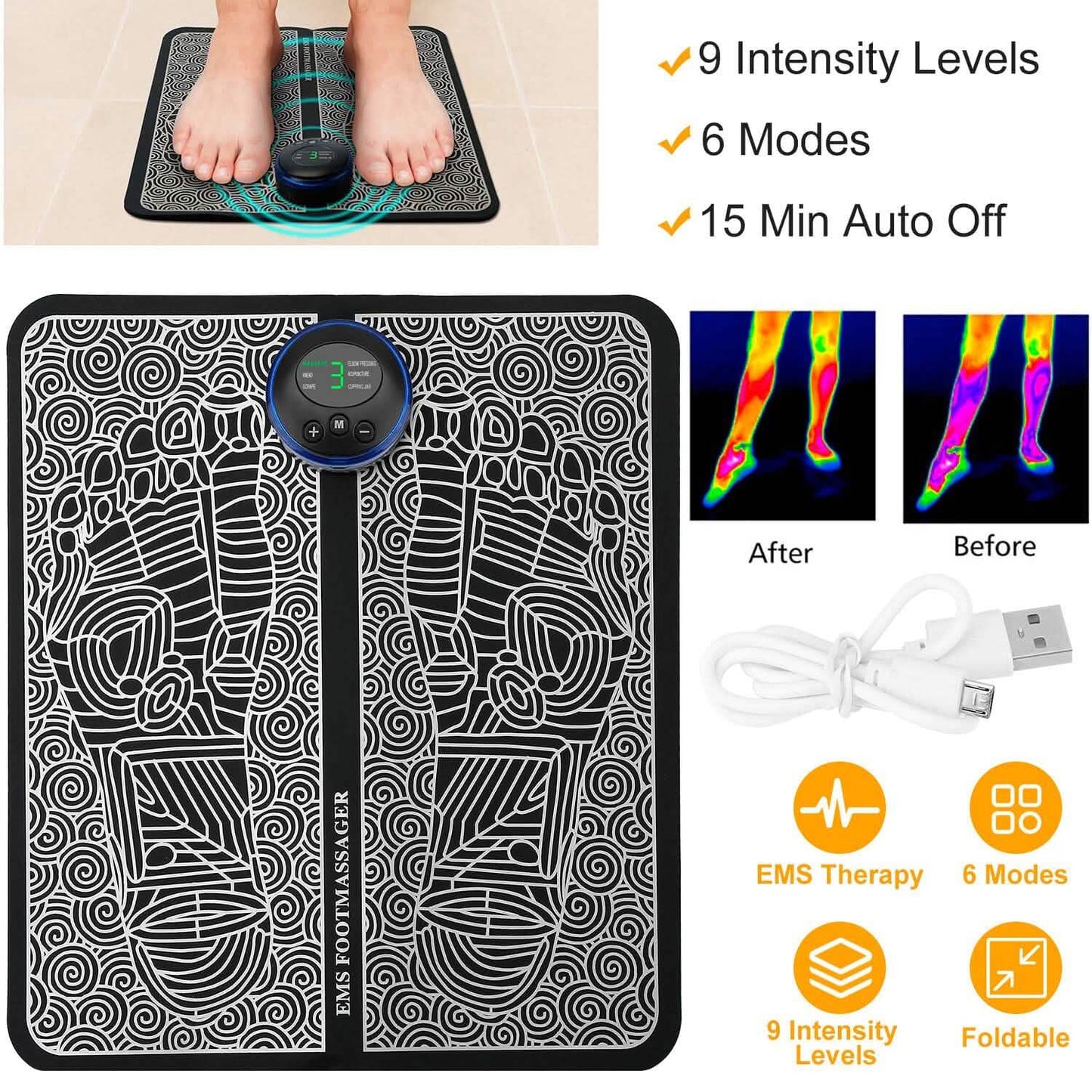 EMS Foot Massage Pad Electric Stimulator DailySale
