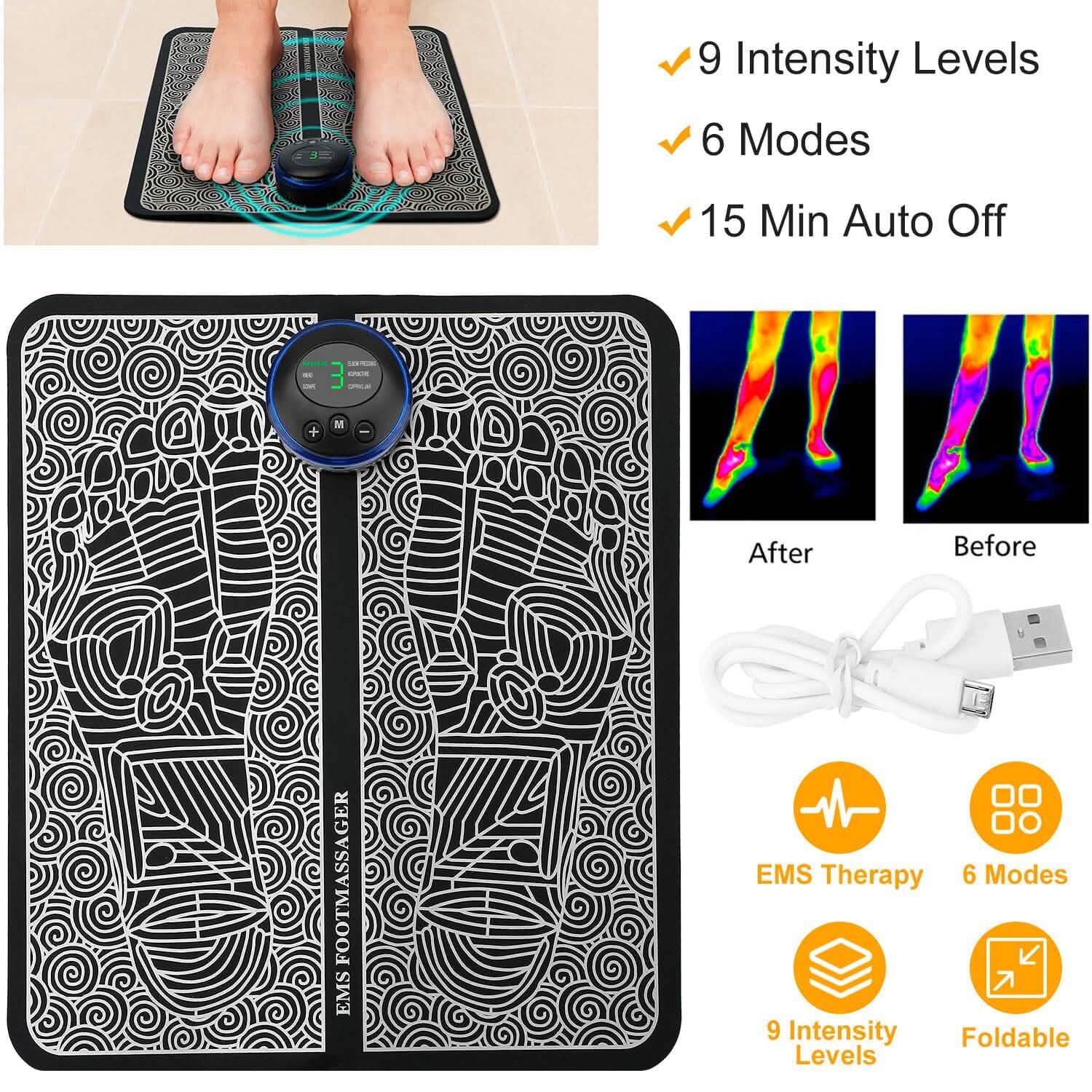 EMS Foot Massage Pad Electric Stimulator DailySale