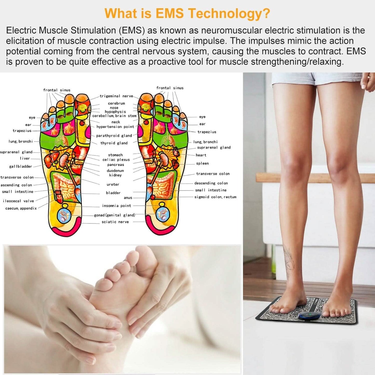 EMS Foot Massage Pad Electric Stimulator DailySale