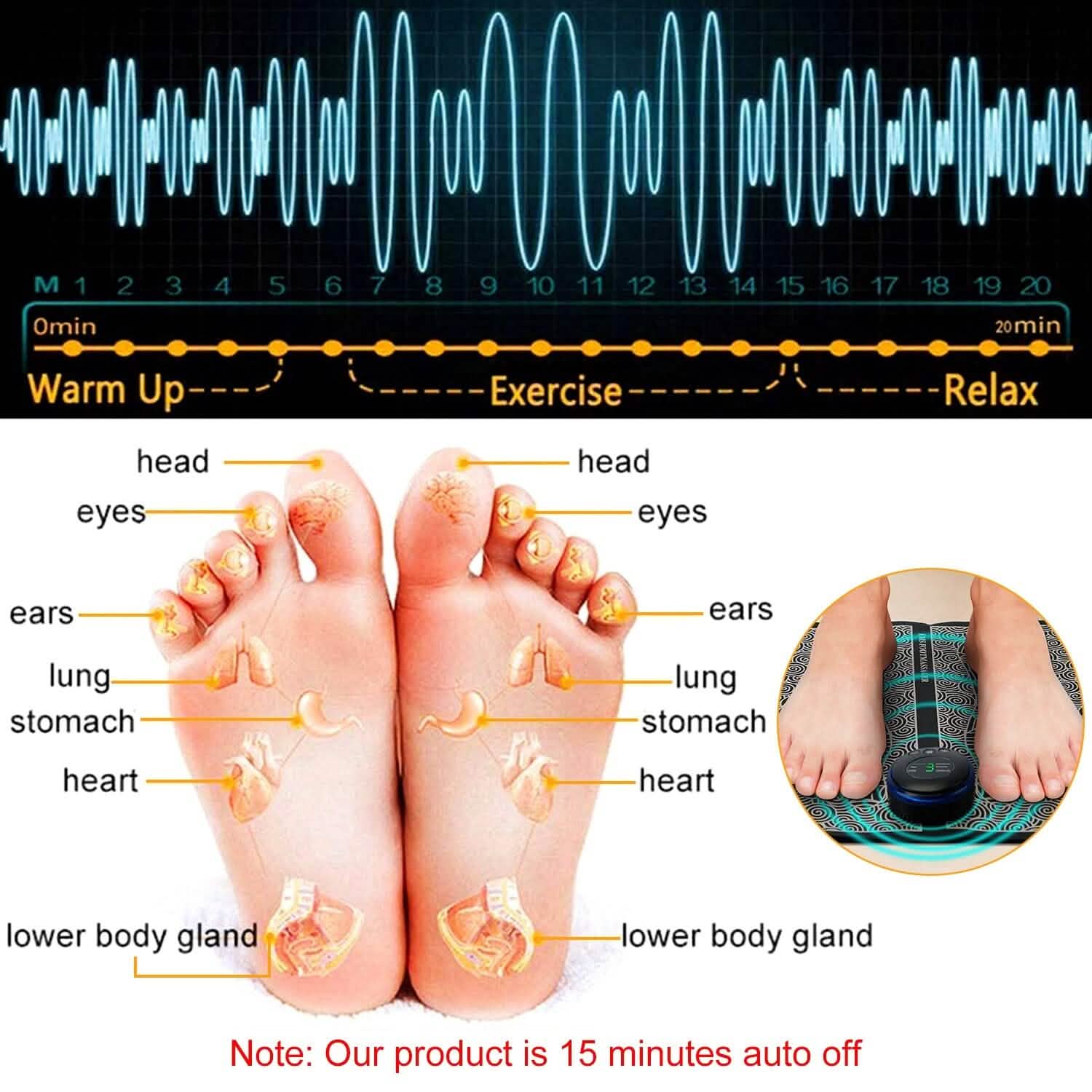 EMS Foot Massage Pad Electric Stimulator DailySale