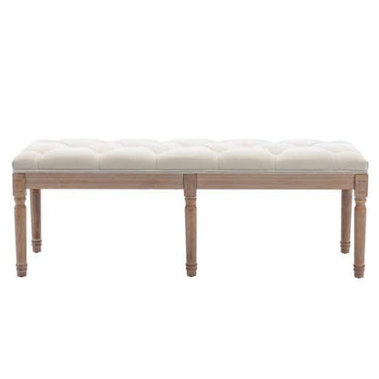 End of Bed Bench Upholstered Entryway Bench French Benchwith Rubberwood Legs DailySale