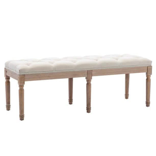 End of Bed Bench Upholstered Entryway Bench French Benchwith Rubberwood Legs DailySale