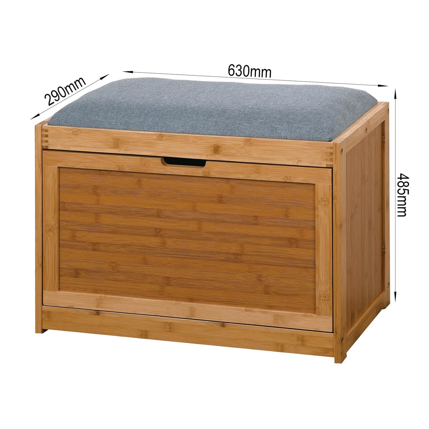 Entryway Bamboo Bench Living Room Storage Shoe Rack with Foldable Shelf DailySale