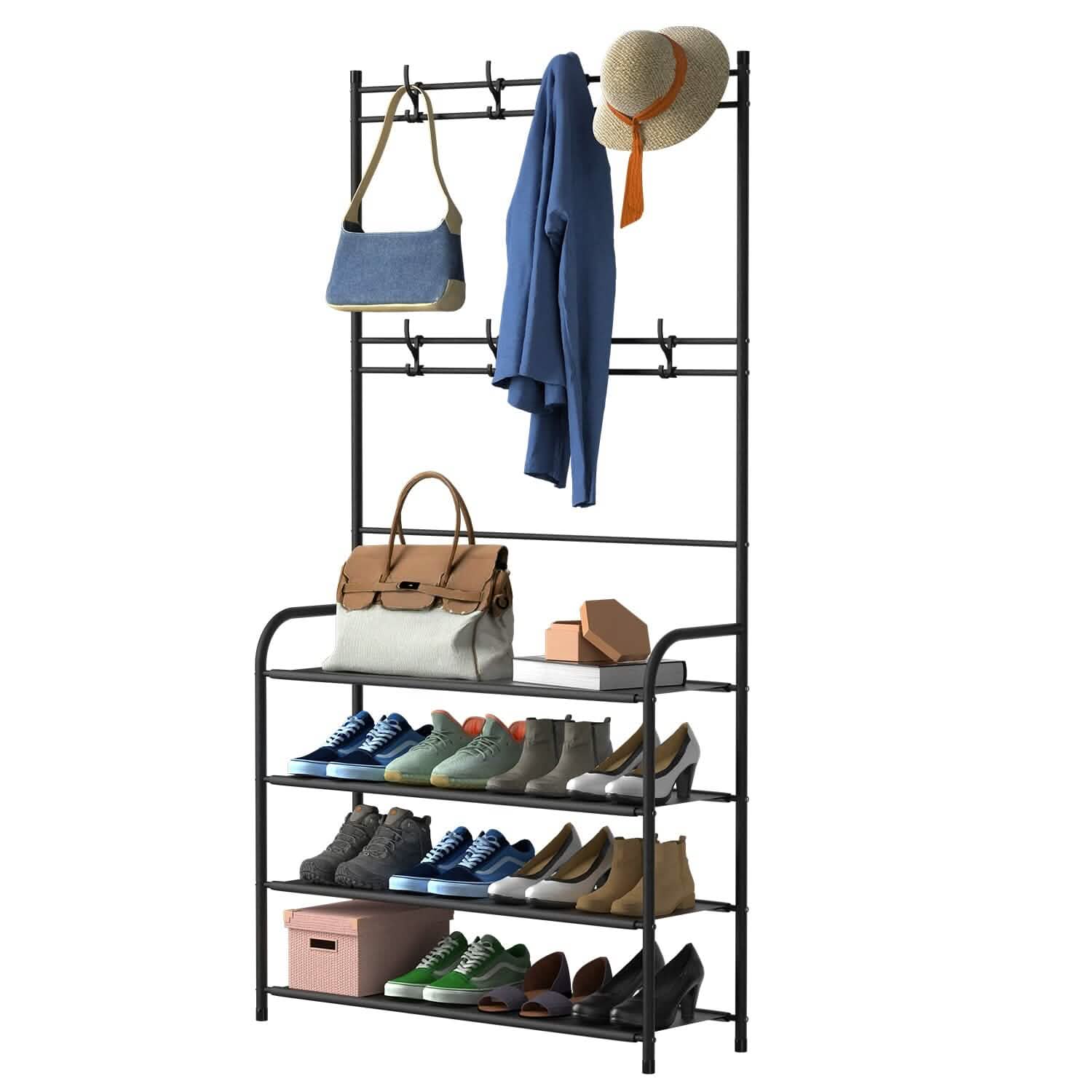 Entryway Coat Hat Rack Shoe Storage Shelf DailySale