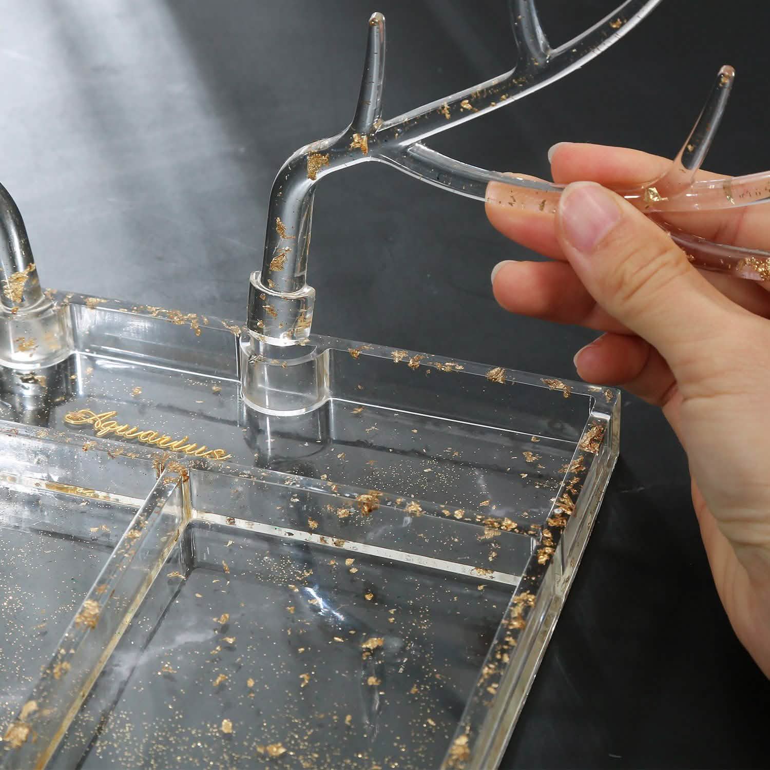 Epoxy Resin Silicone Molds Antlers Tree Branch Tray Jewelry Displayed Organizer DailySale