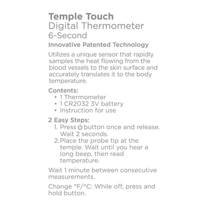 Equate Temple Touch 6-Second Digital Thermometer DailySale