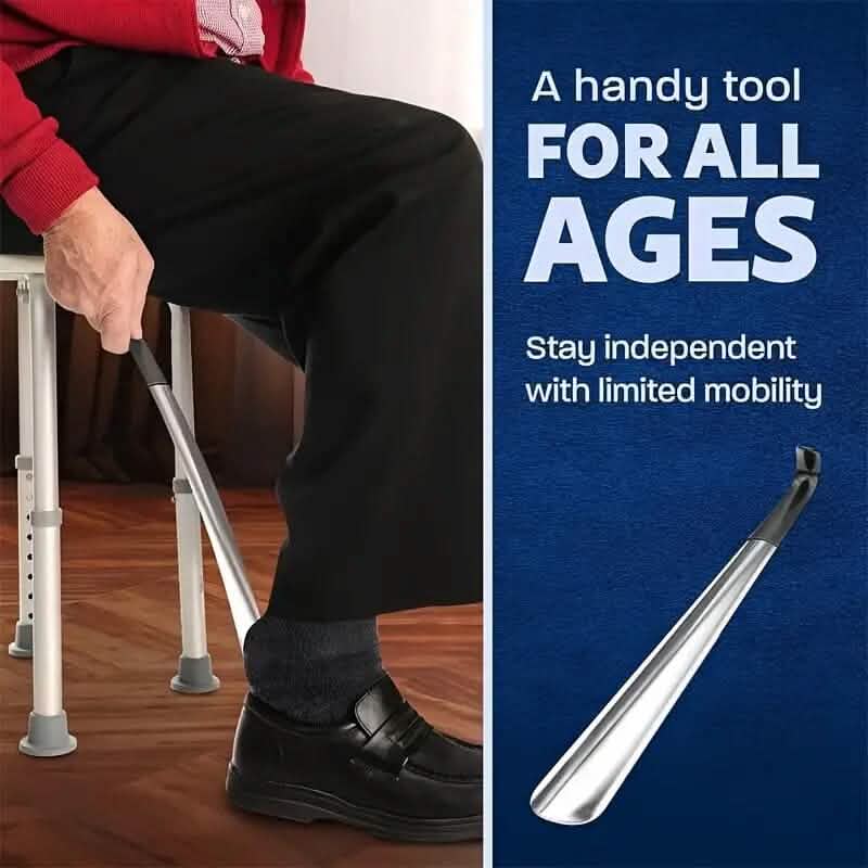 Ergonomic Stainless Steel Easy Grip Long Handle Shoe Horn DailySale