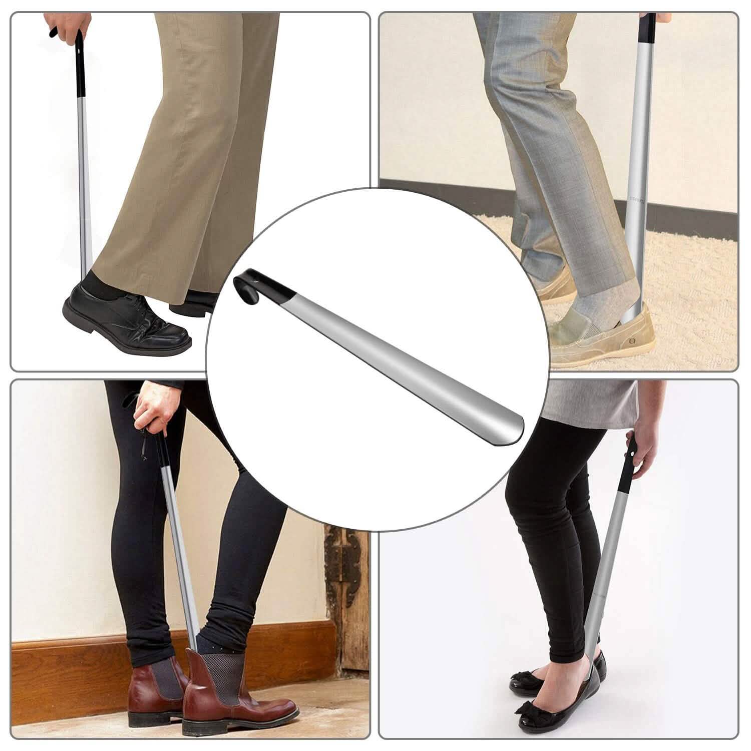 Ergonomic Stainless Steel Easy Grip Long Handle Shoe Horn DailySale