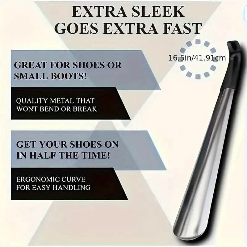 Ergonomic Stainless Steel Easy Grip Long Handle Shoe Horn DailySale