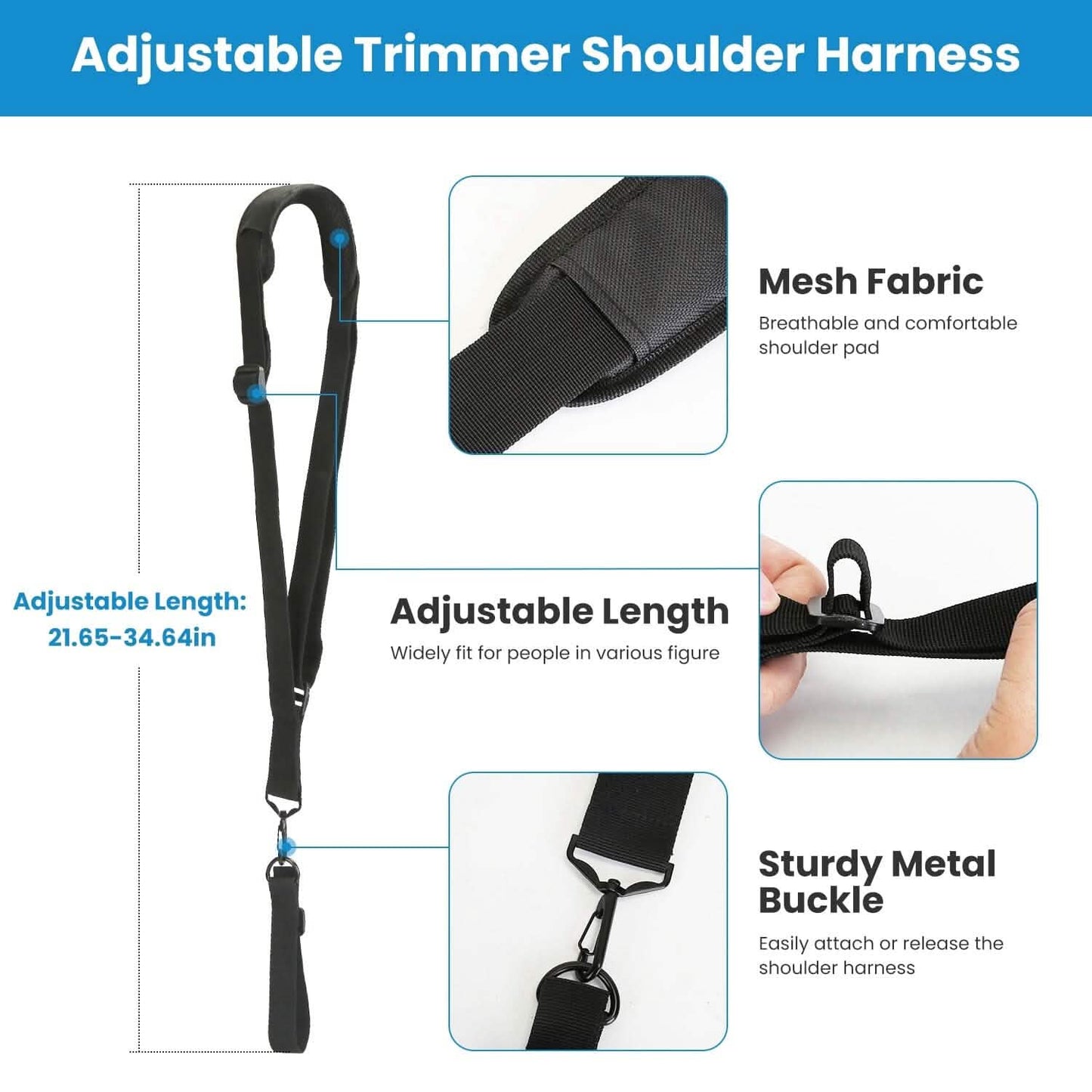 Ergonomic Trimmer Handle Grip with Shoulder Strap DailySale