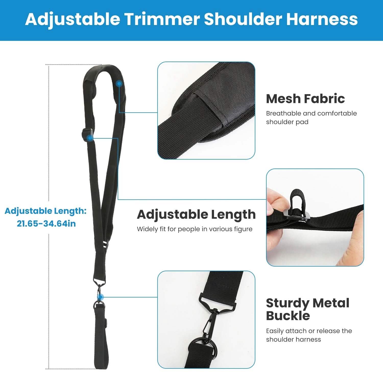 Ergonomic Trimmer Handle Grip with Shoulder Strap DailySale
