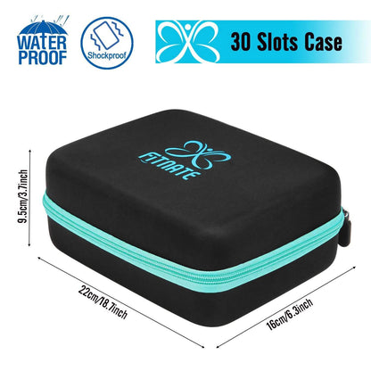 Essential Oils Storage for 30 Bottles Carrying Case+Oil Bottle Opener Cap Labels DailySale