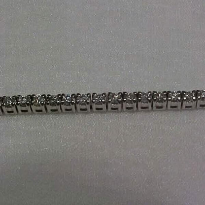 Estate 2.10CTW Natural Diamond Tennis Bracelet 14K White Gold 7" DailySale
