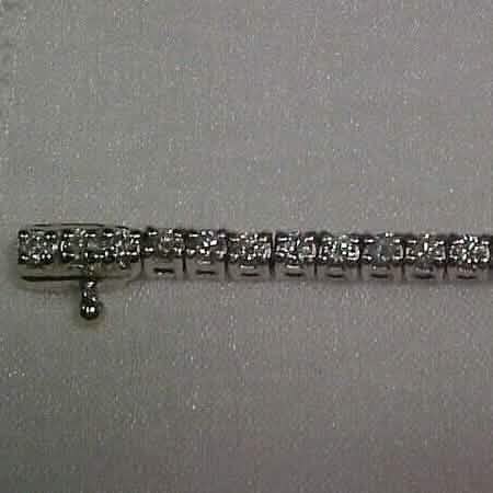 Estate 2.10CTW Natural Diamond Tennis Bracelet 14K White Gold 7" DailySale