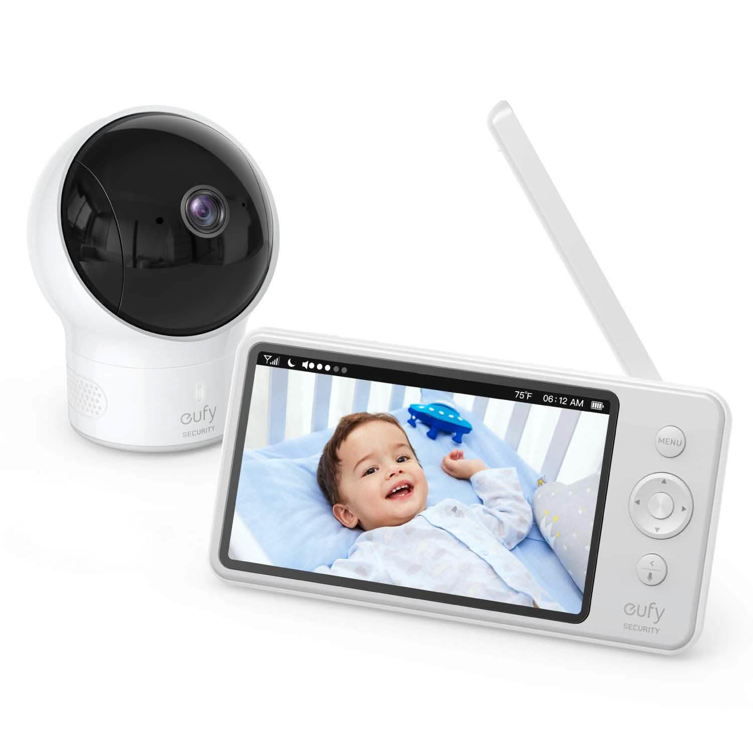 eufy SpaceView Pro 5" 720p Video Baby Monitor Pan&Tilt Camera 2-Way Audio (New Open-Box) DailySale