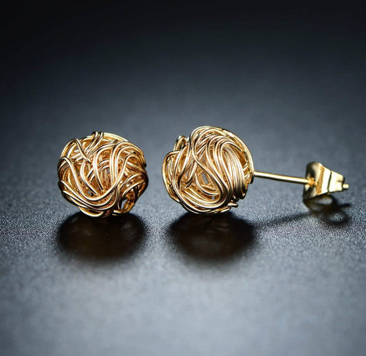 Euphir Love Knot Stud Earrings in 18K Gold Plating DailySale