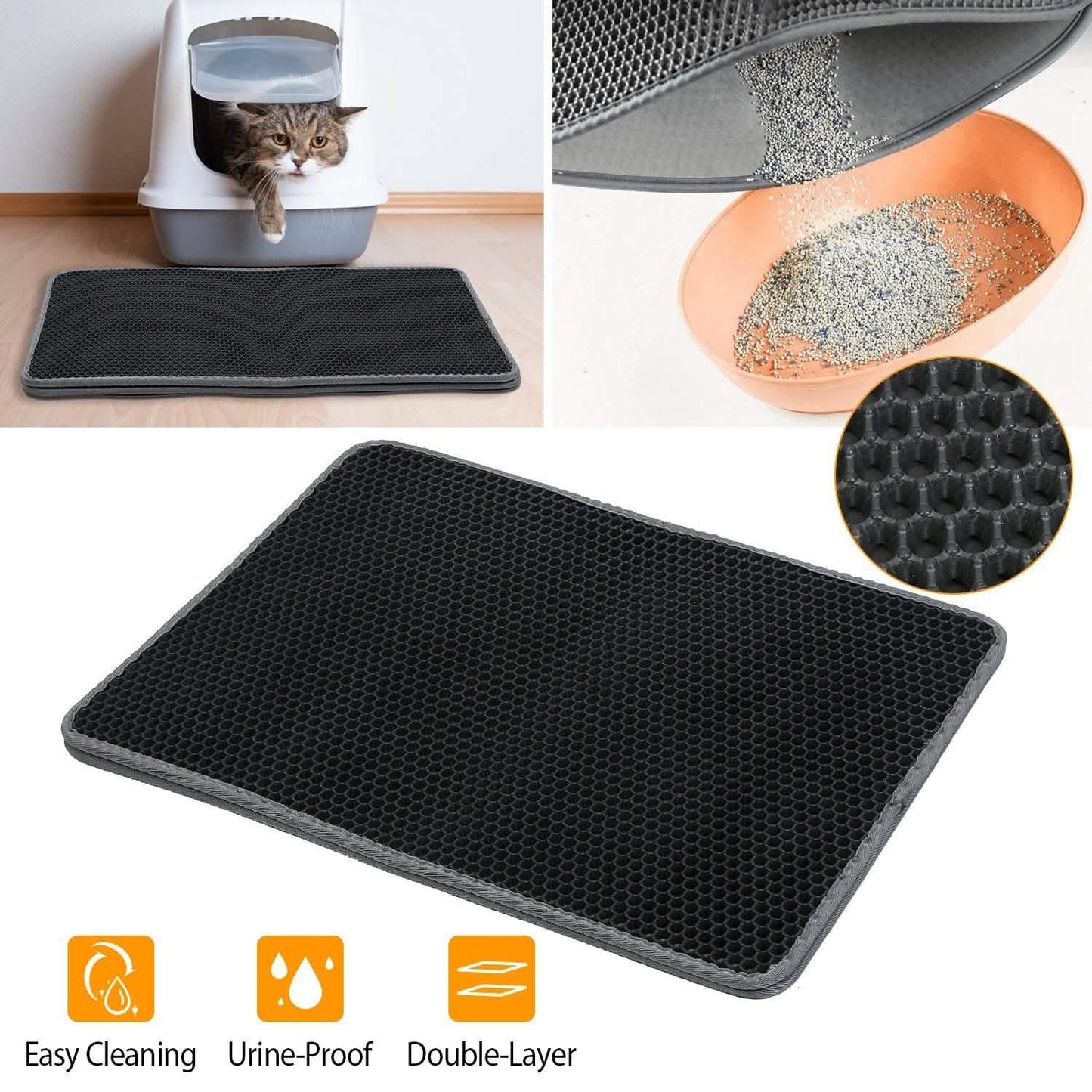 EVA Honeycomb Double Layer Cat Litter Mat DailySale