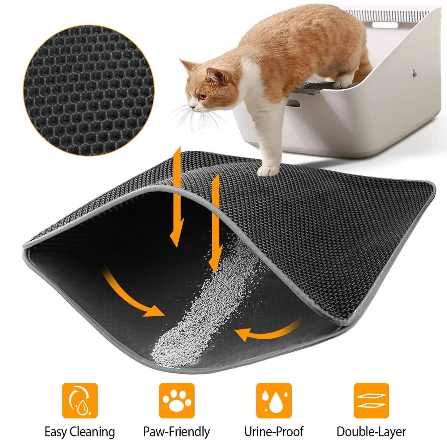 EVA Honeycomb Double Layer Cat Litter Mat DailySale