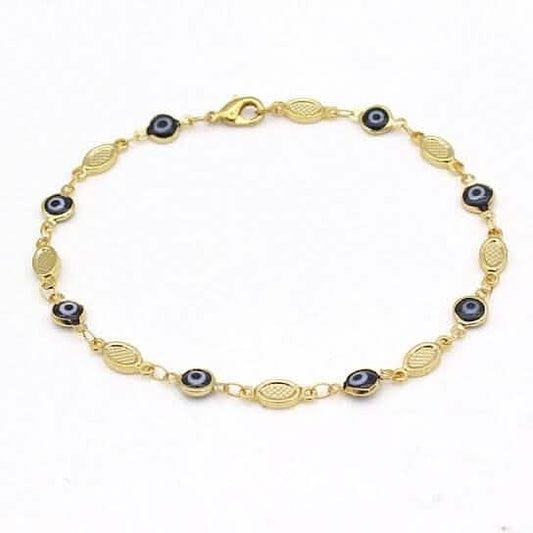 Evil Eye Anklet 10'' Blue High Polish DailySale