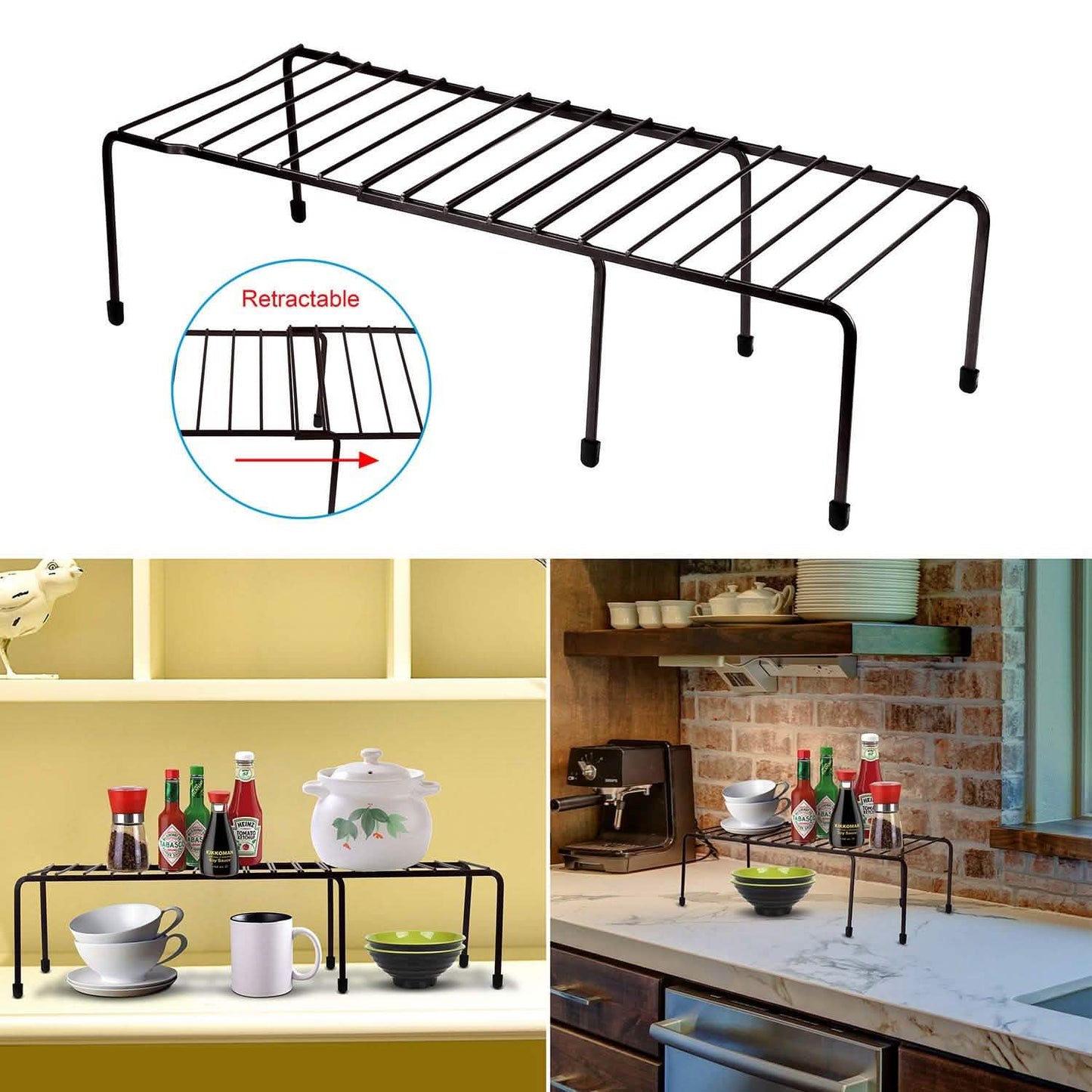 Expandable Kitchen Counter Metal Cabinet DailySale