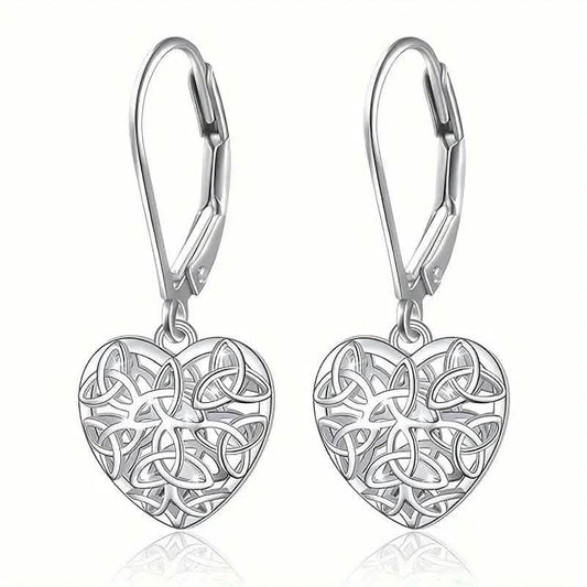 Exquisite Hollow Heart-Shaped Hoop Earrings DailySale