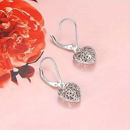 Exquisite Hollow Heart-Shaped Hoop Earrings DailySale