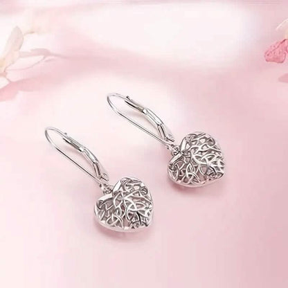 Exquisite Hollow Heart-Shaped Hoop Earrings DailySale