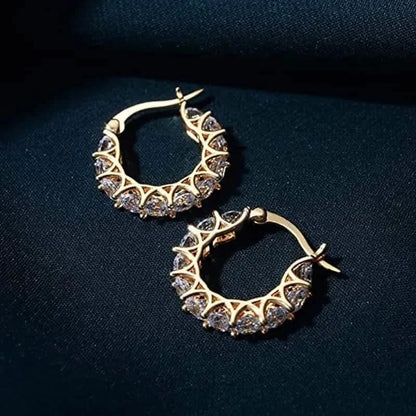 Exquisite Zirconia Hoop Earrings DailySale