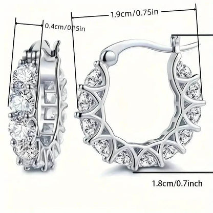 Exquisite Zirconia Hoop Earrings DailySale