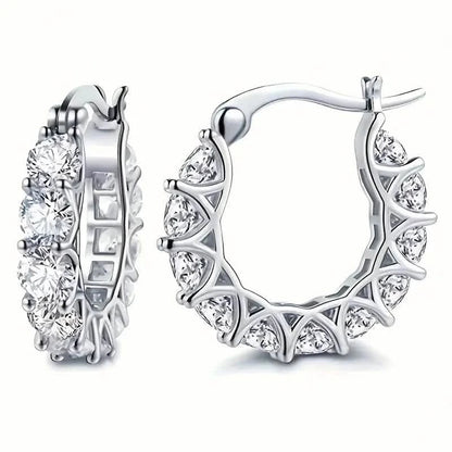 Exquisite Zirconia Hoop Earrings DailySale