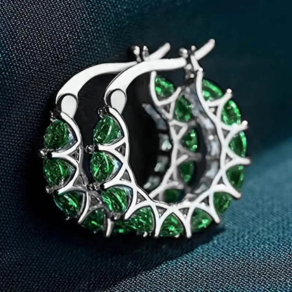 Exquisite Zirconia Hoop Earrings DailySale