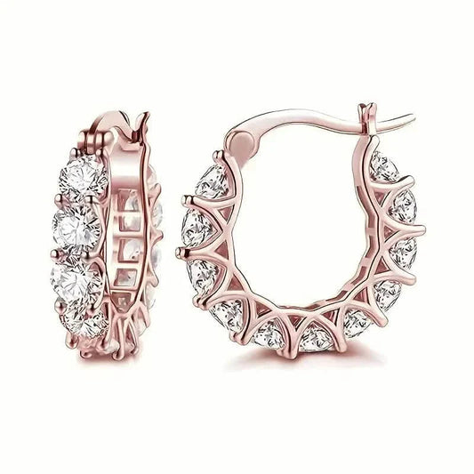 Exquisite Zirconia Hoop Earrings DailySale