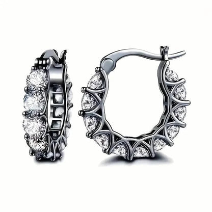 Exquisite Zirconia Hoop Earrings DailySale