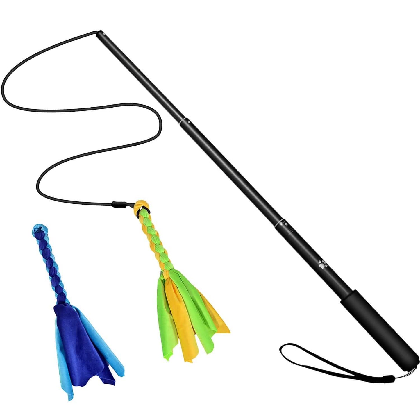 Extendable Dog Flirt Pole with 2 Replaceable Interactive Tail Toys DailySale