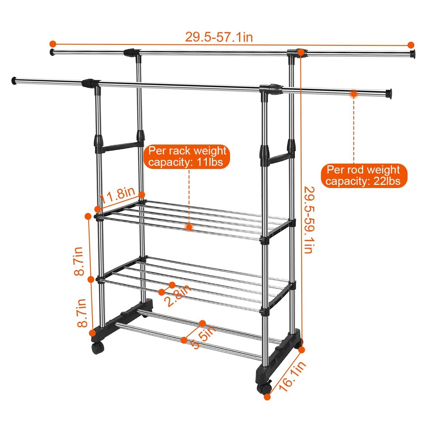 Extendable Garment Hanging Rack DailySale