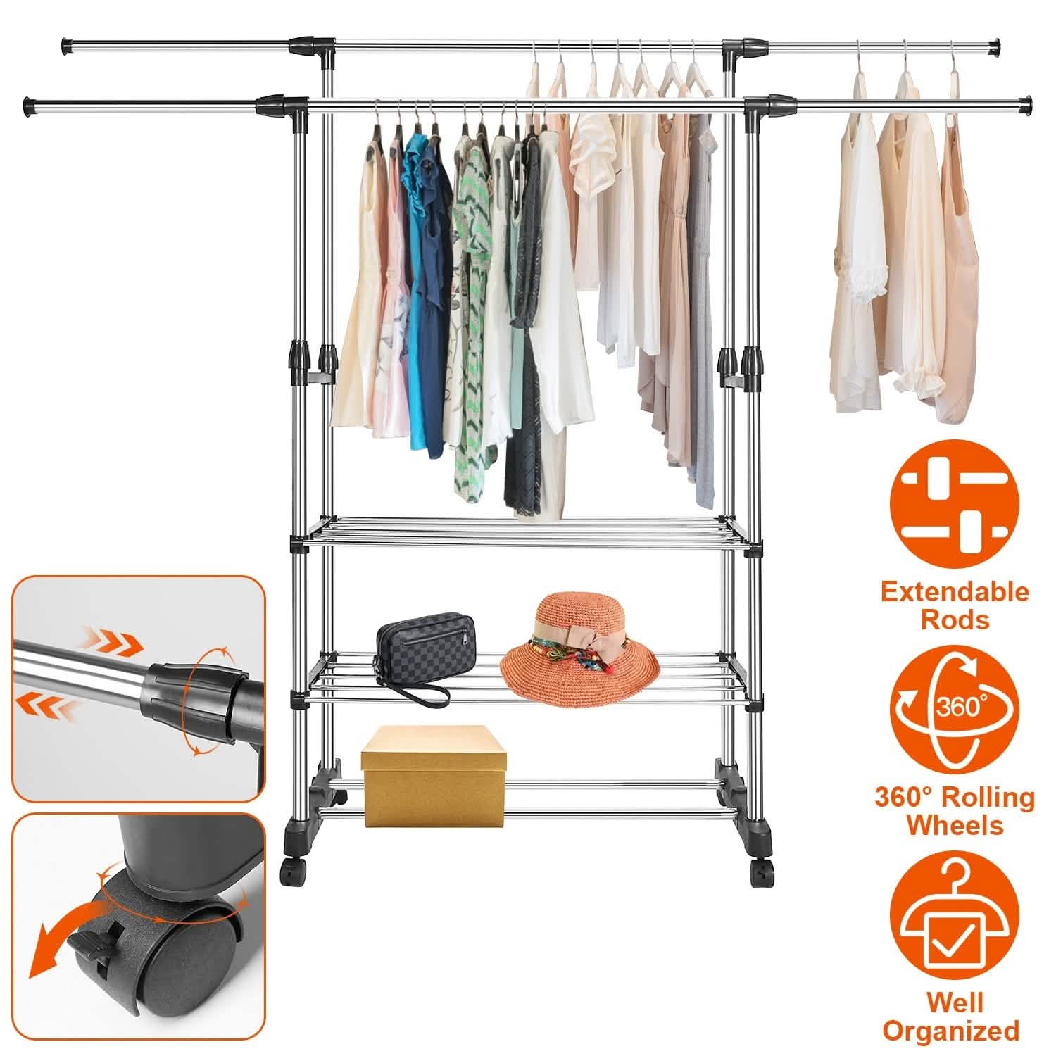 Extendable Garment Hanging Rack DailySale
