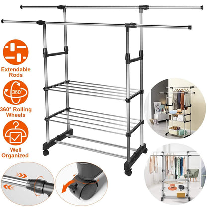 Extendable Garment Hanging Rack DailySale