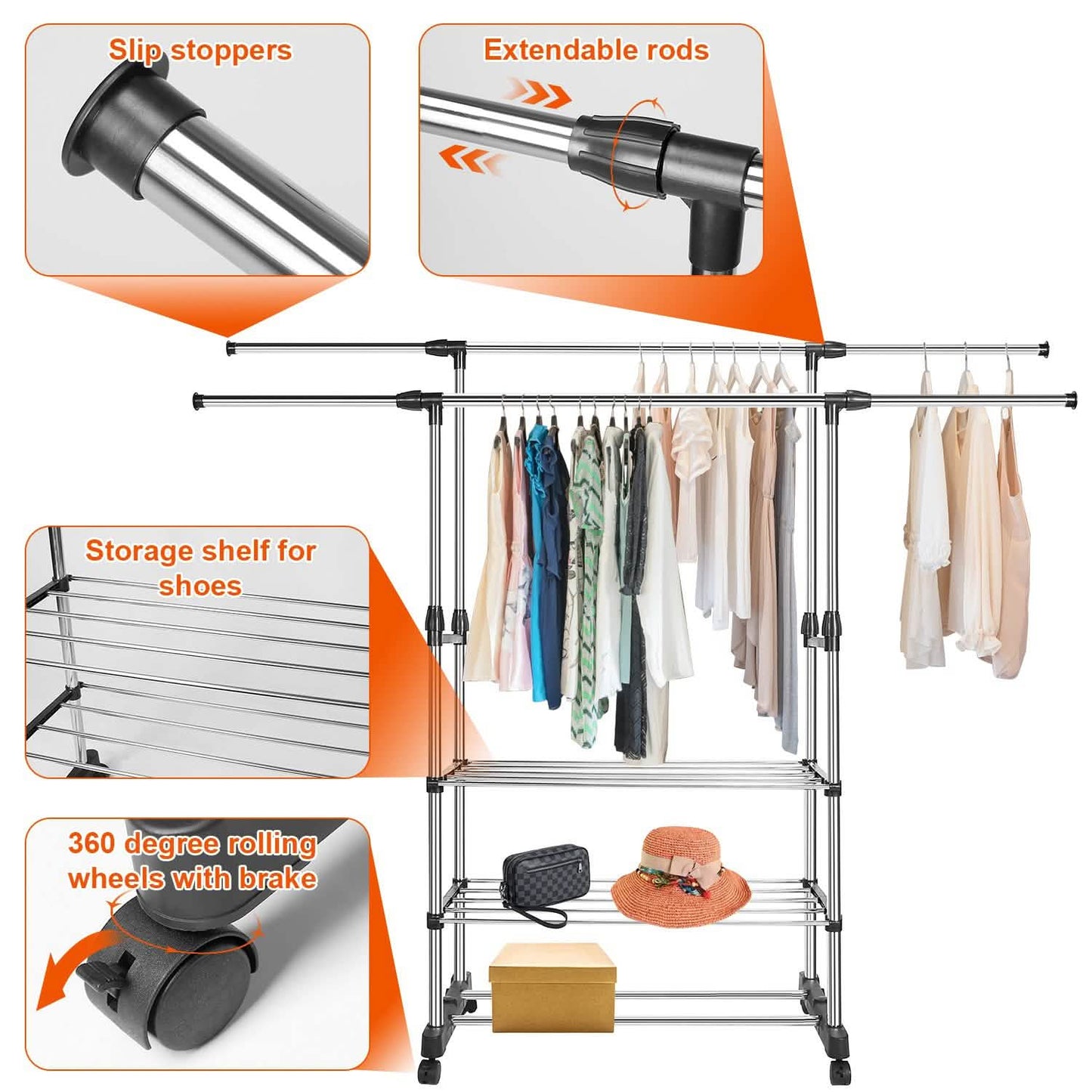 Extendable Garment Hanging Rack DailySale