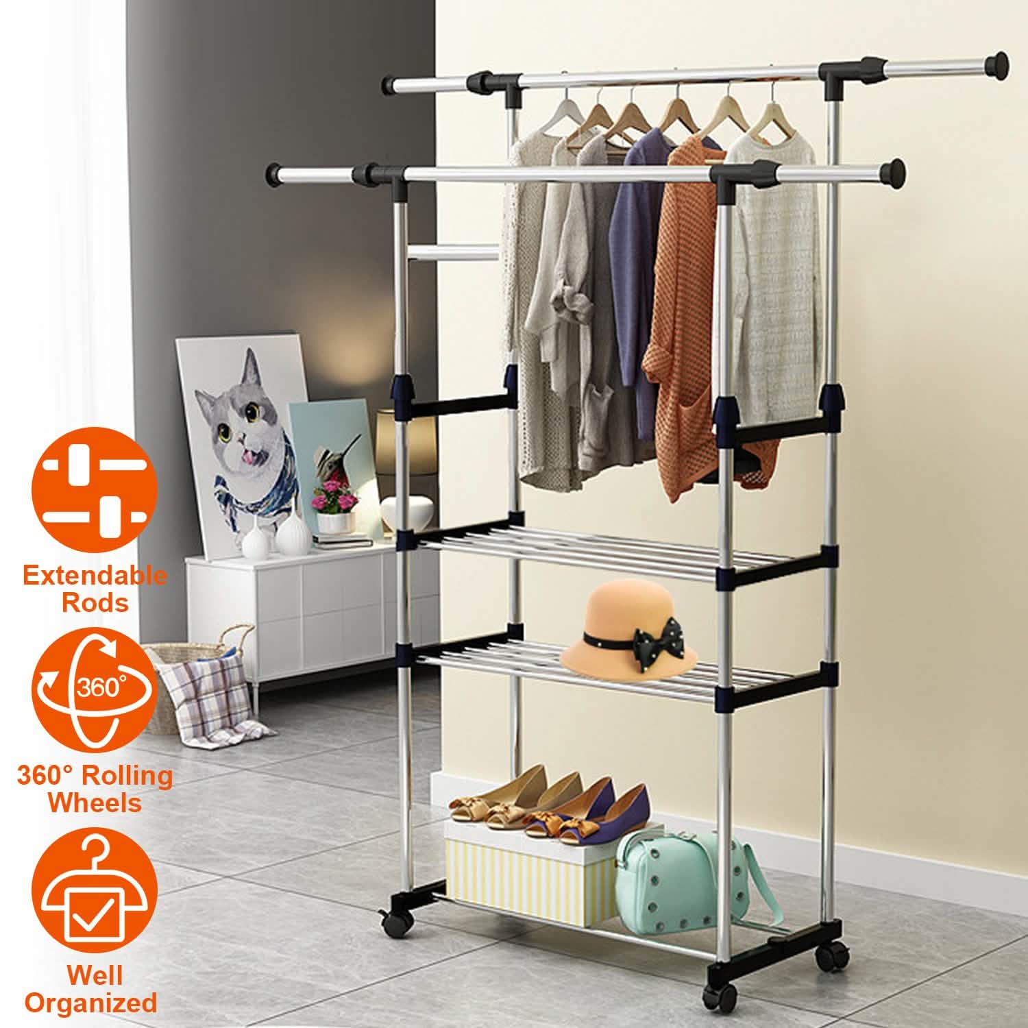 Extendable Garment Hanging Rack DailySale