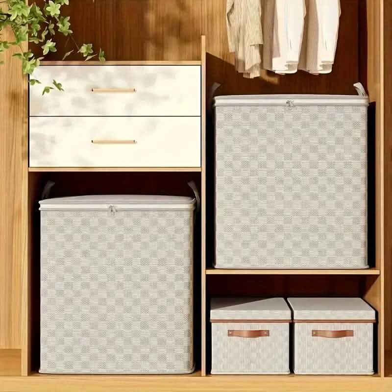 Checkerboard Canvas Portable Storage Box DailySale