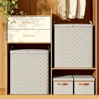 Checkerboard Canvas Portable Storage Box DailySale