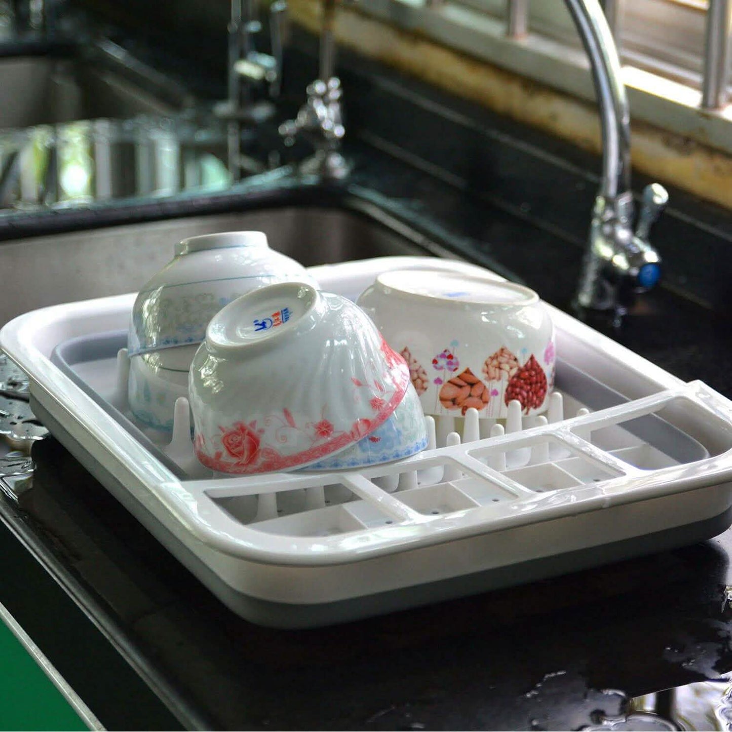 Extra Large Dish Drying Rack with Utensil Holder DailySale