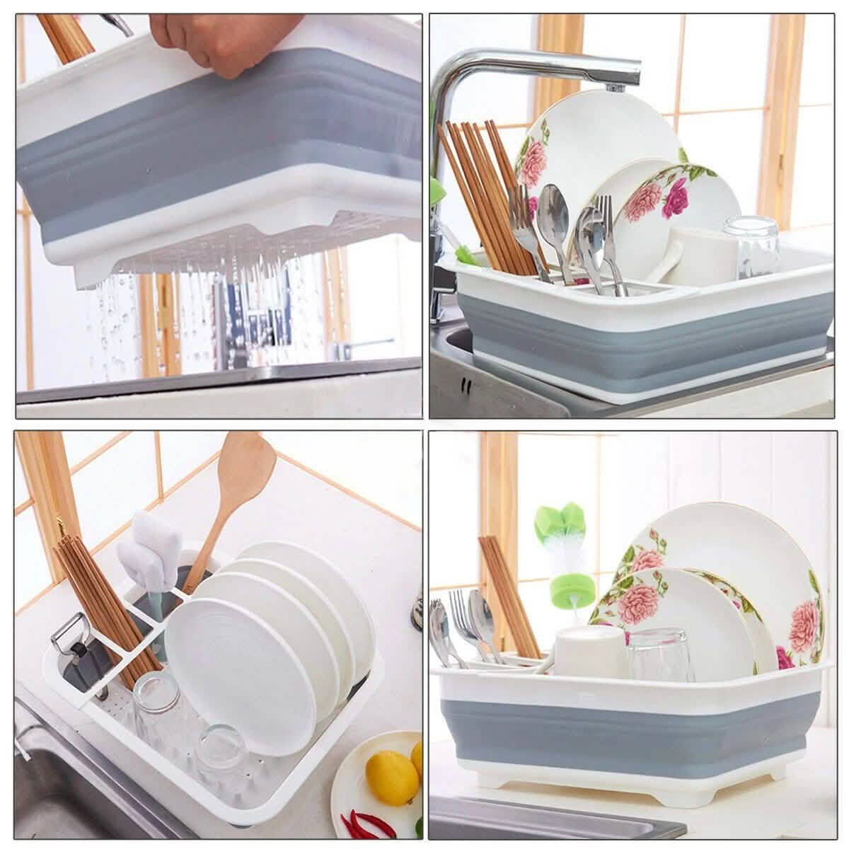 Extra Large Dish Drying Rack with Utensil Holder DailySale