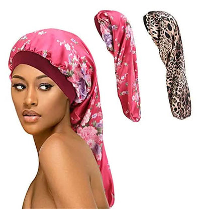 Extra Long Satin Bonnet Sleep Cap Long Bonnet for Braids Hair Loose Cap DailySale