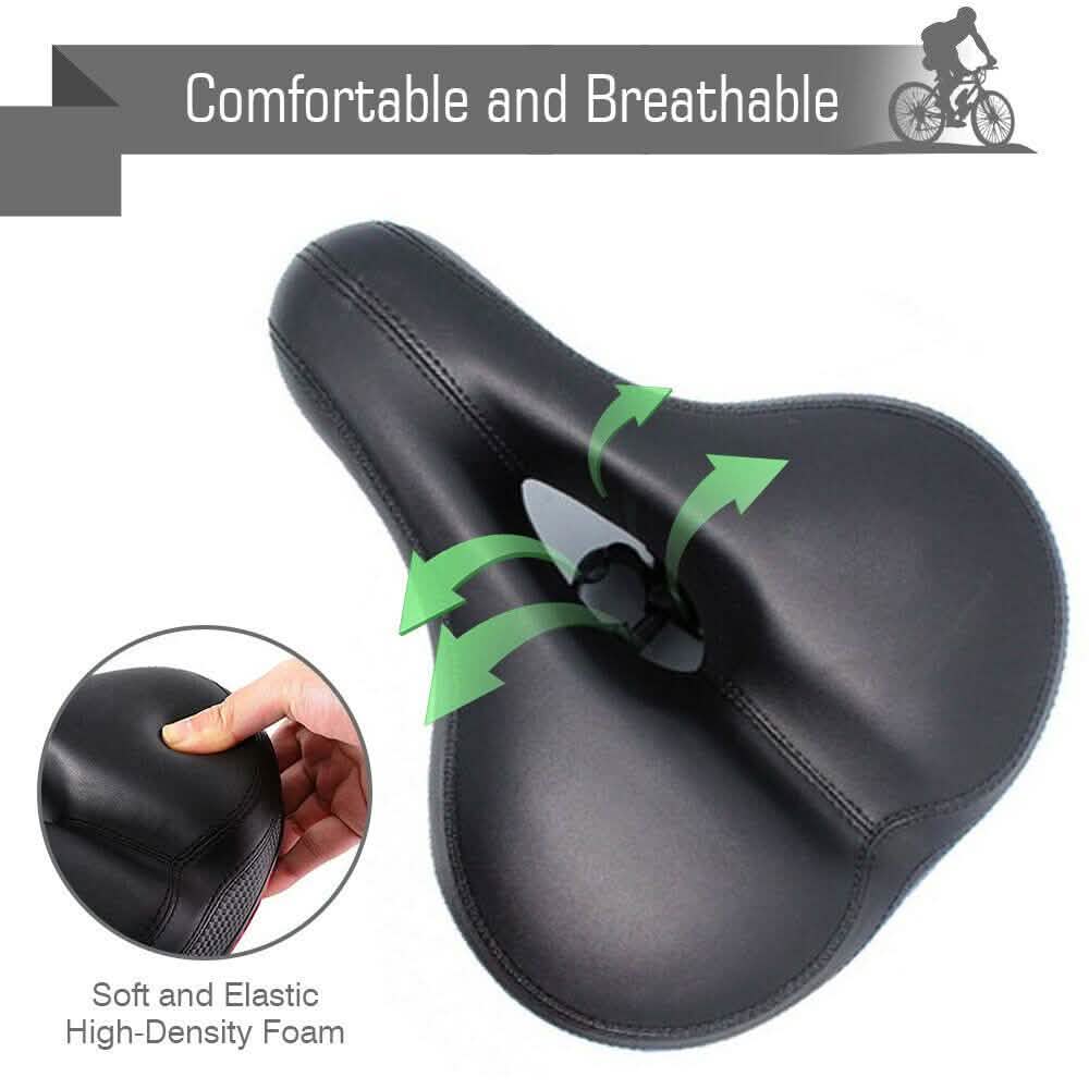 Extra Wide Big Bum Bike Seat Soft & Comfort Padded MTB Road Bicycle Gel Saddle Cushion DailySale