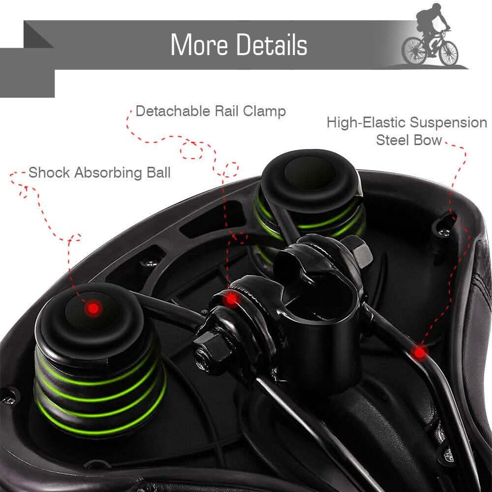 Extra Wide Big Bum Bike Seat Soft & Comfort Padded MTB Road Bicycle Gel Saddle Cushion DailySale