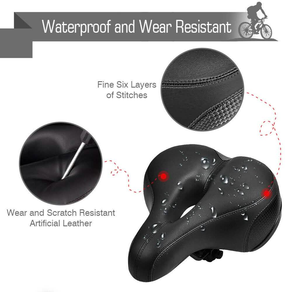 Extra Wide Big Bum Bike Seat Soft & Comfort Padded MTB Road Bicycle Gel Saddle Cushion DailySale