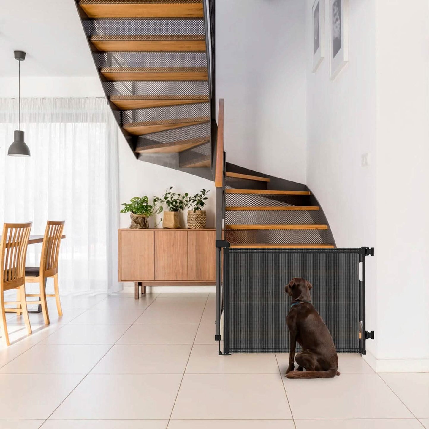 Extra Wide Child Safety Gate Retractable Door DailySale
